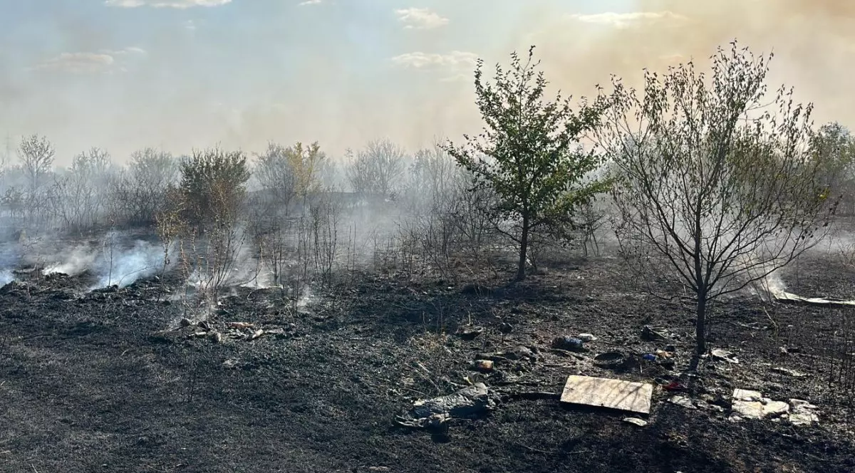 Incendiul din Buftea. Foto: ISU