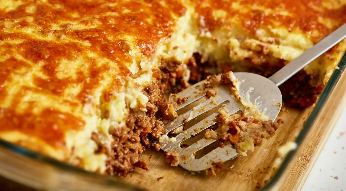 Caserola cu carne tocata si smantana la cuptor
