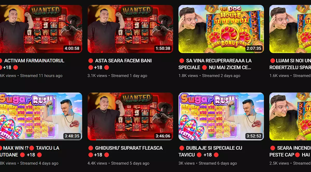 Influenceri care promovează păcănelele online. Captură foto via Youtube / Pressone