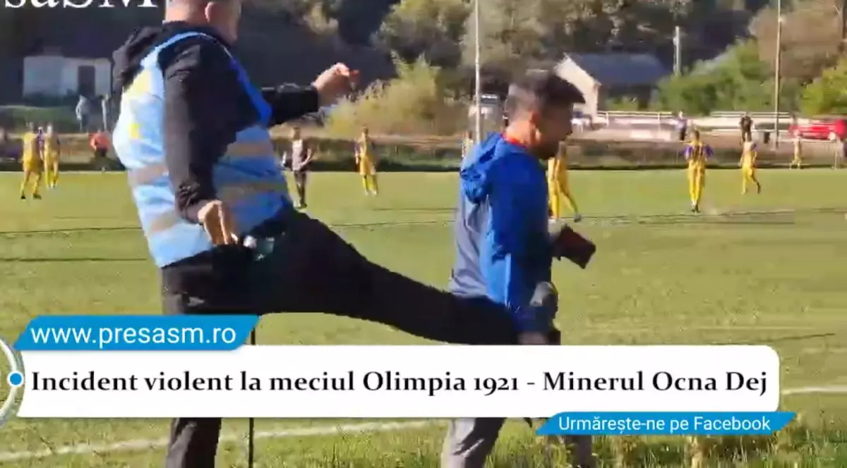Vicepreședintele unui club din Liga a III-a, lovit de un agent de pază în timpul meciului