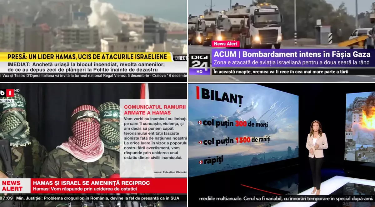 Cum au crescut audiențele televiziunilor de știri în primele zece zile de război în Israel. La ce posturi s-au uitat mai mult românii