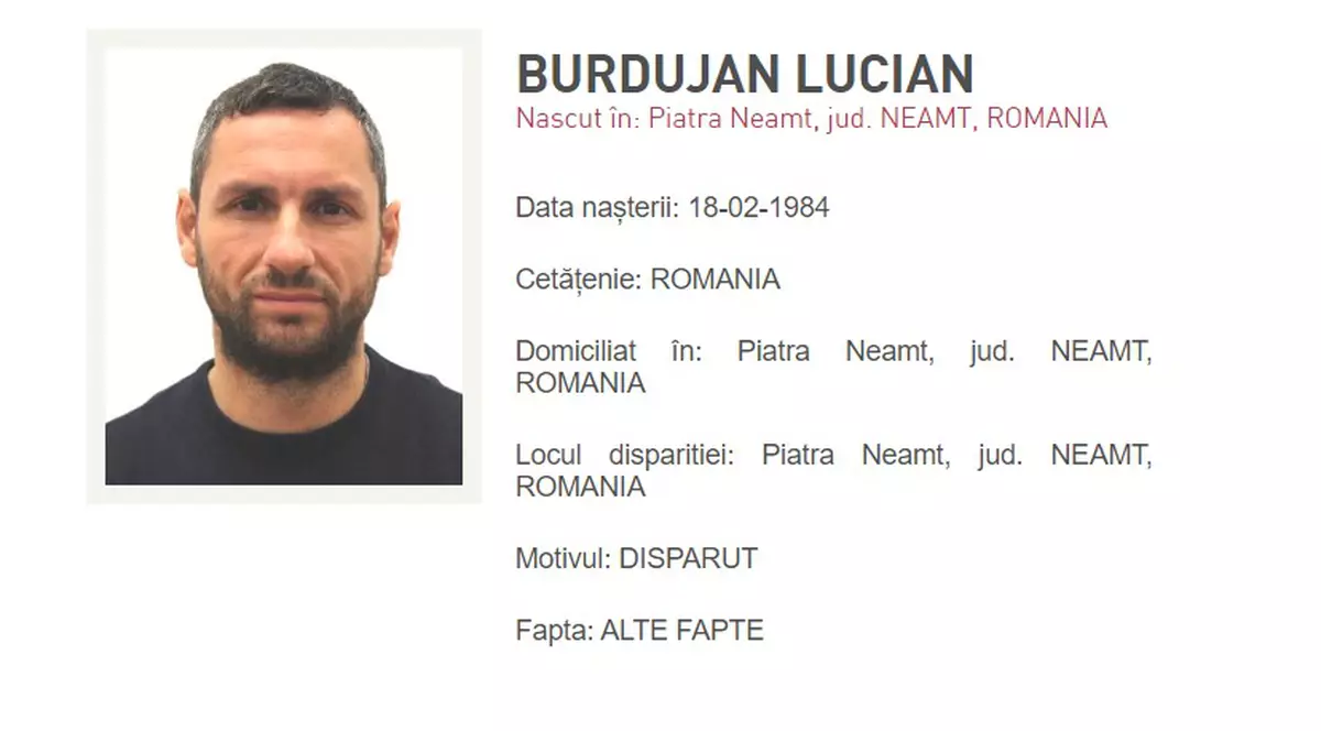 Lucian Burdujan, dat dispărut în continuare. Poliția Română spune că o altă persoană s-a dat drept fostul atacant al Rapidului la telefon