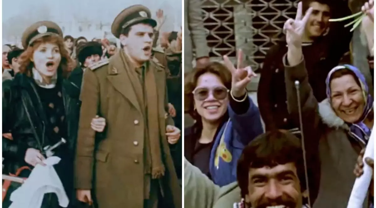 Capturi din imaginile de arhivă din filmul Între Revoluții
