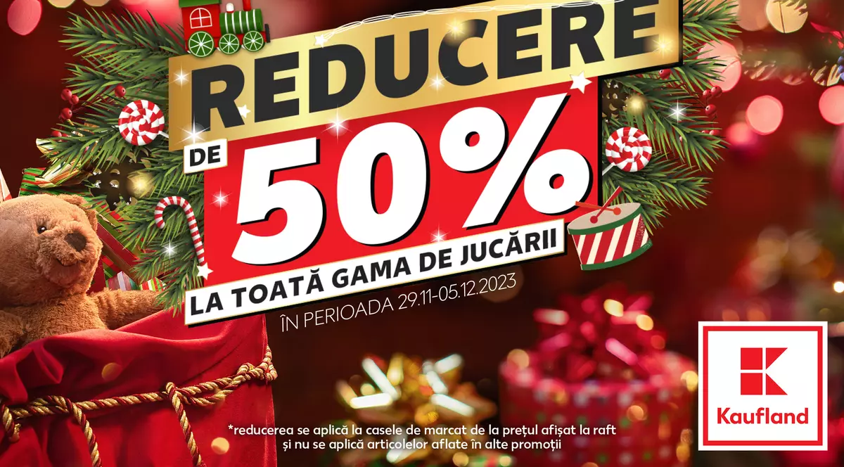 Luna cadourilor la Kaufland. Reduceri de 50% la jucării pentru toate vârstele