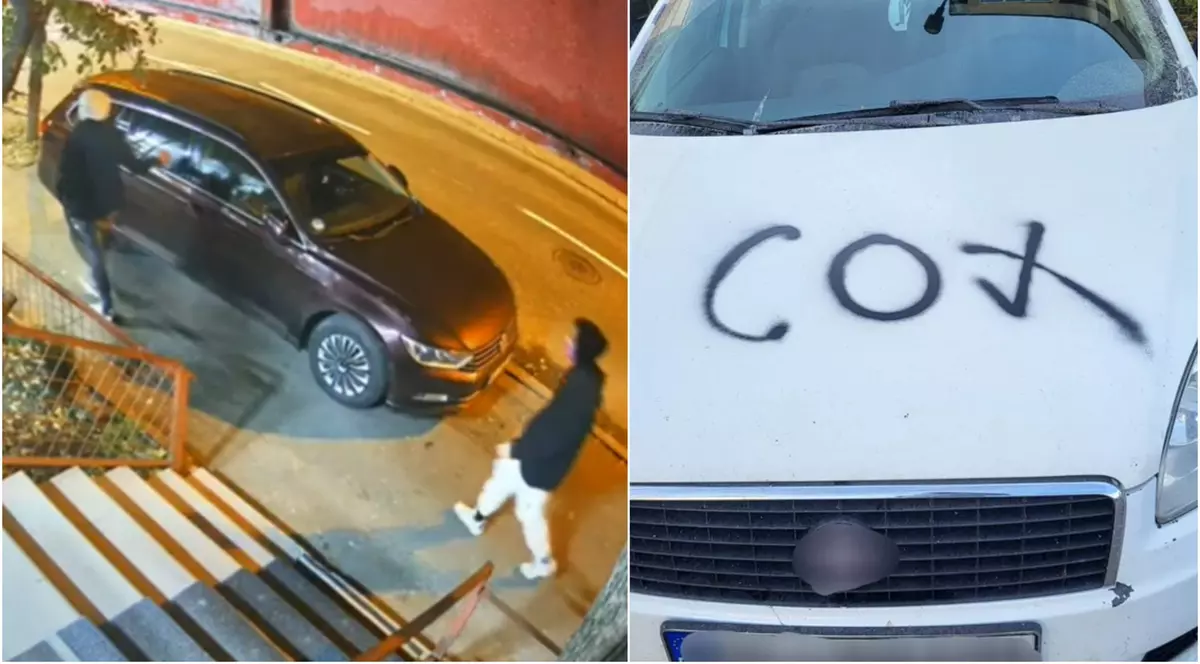 Doi tineri din Galați, reținuți după ce au vandalizat zeci de mașini parcate, în timpul nopții. VIDEO