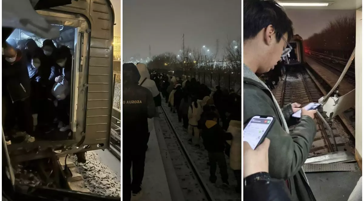 Accident la metroul din Beijing. Peste 500 de persoane au fost duse la spital după ce două vagoane s-au ciocnit