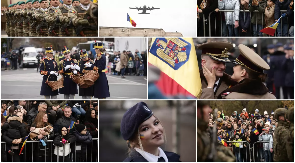 Parada de 1 decembrie 2023 din București. Peste 2.400 de militari, avioane F-16 și Eurofighter au defilat în fața a circa 100.000 de persoane