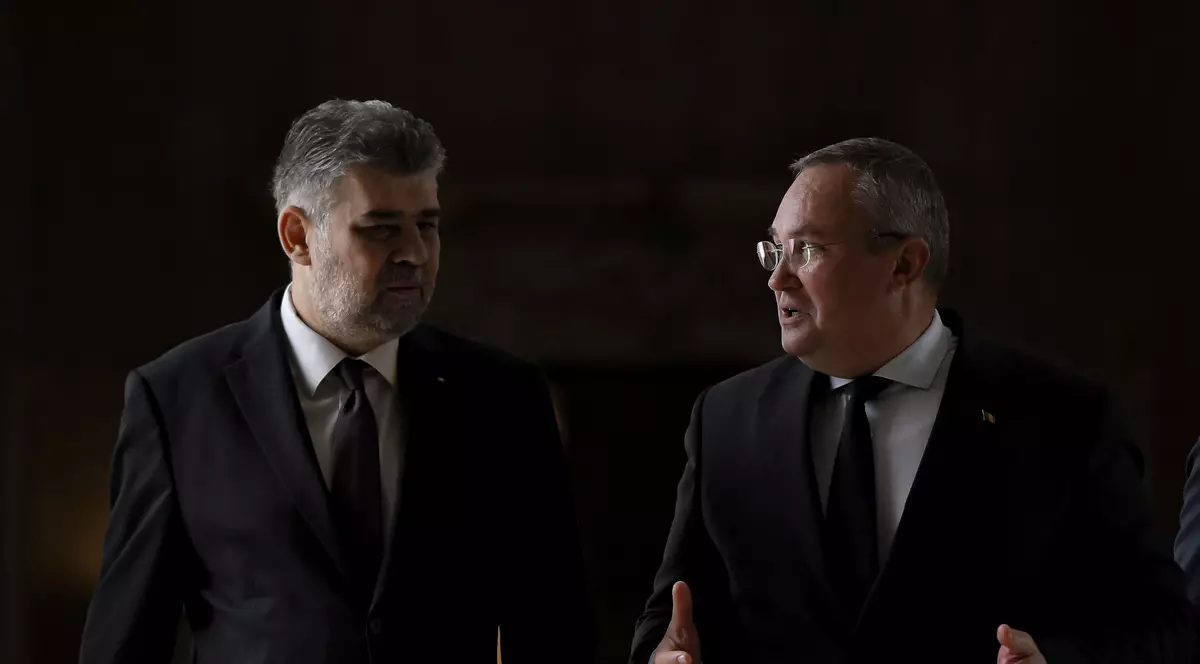 Liderul PSD Marcel Ciolacu și președintele PNL Nicolae Ciucă FOTO Inquam Photos