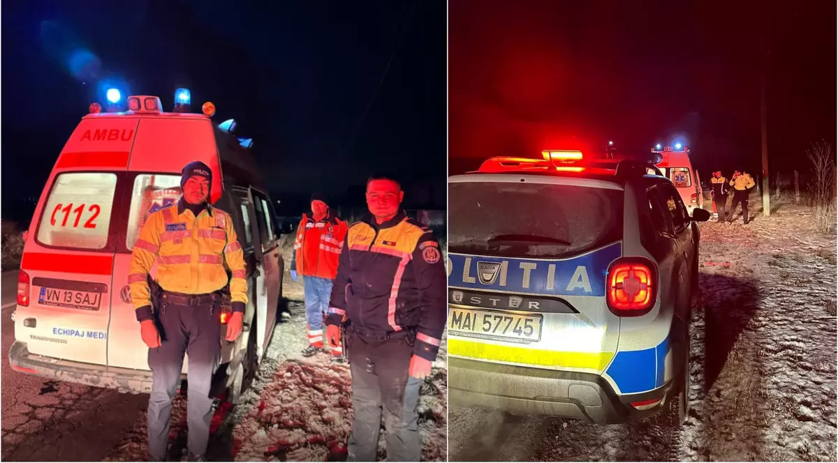 Un bărbat care și-a înfipt un cuțit în zona inimii, salvat de doi polițiști care l-au urcat în mașină și au scurtat drumul până la ambulanță, în Vrancea