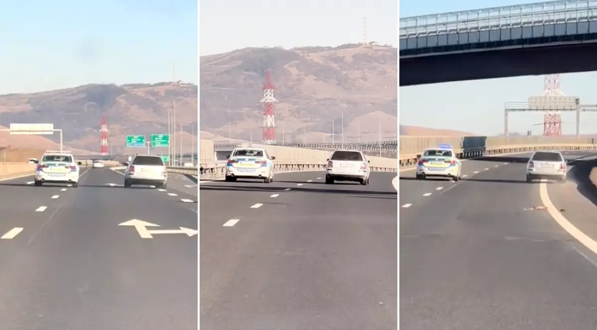 Șofer urmărit 20 de kilometri de Poliție pe A1, după ce a condus cu 40 km/h peste limita legală și a lovit o baliză. Ce sancțiune a primit | VIDEO