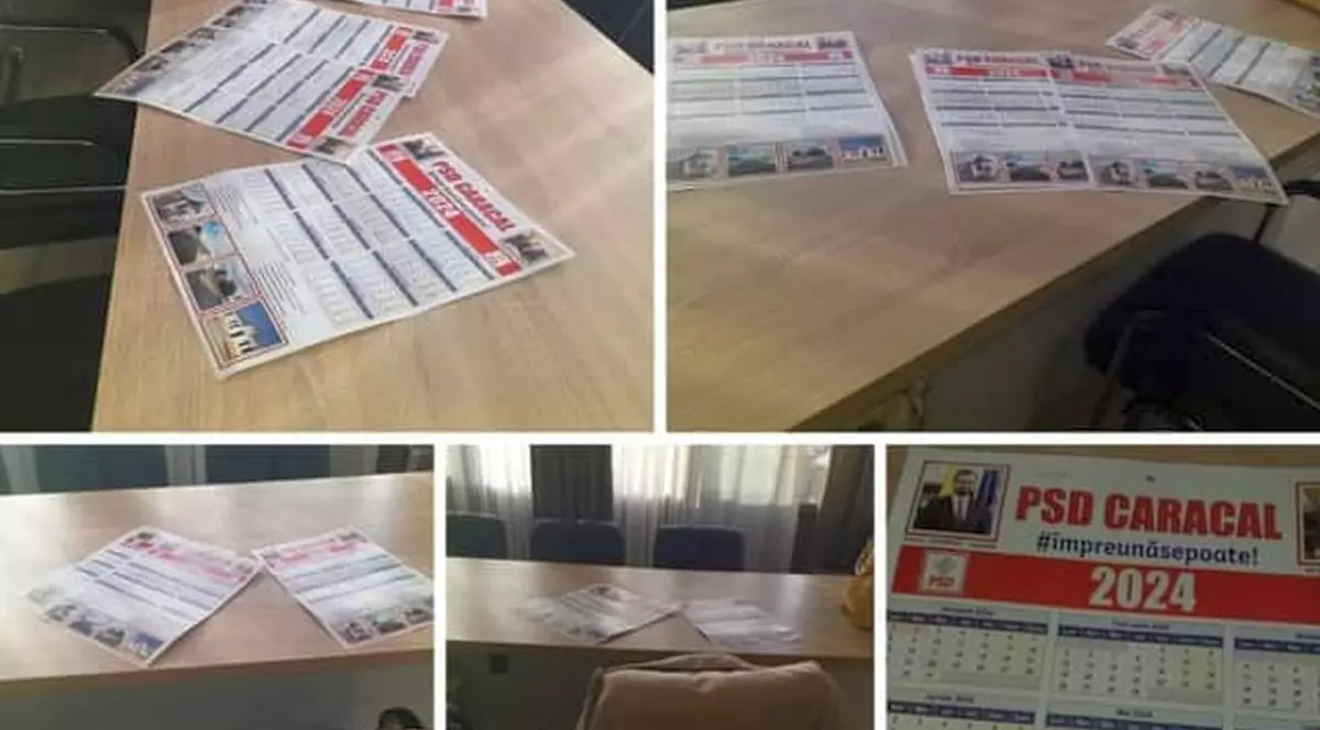 Un lider PNL acuză PSD că face propagandă politică în licee din Olt. Calendare cu sigla partidului și poza primarului Ion Doldurea