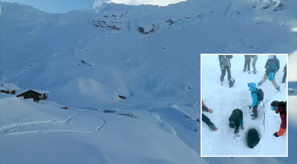 O avalanșă de mari dimensiuni la Bâlea Lac a îngropat corturile a doi turiști: „Din fericire, în acel moment se aflau în cabană, la un ceai”