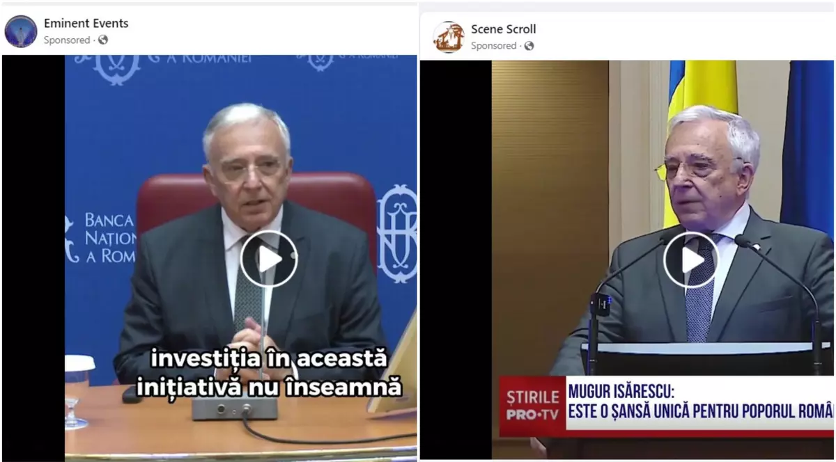 Imaginea site-ului Libertatea, folosită în deep fake-ul cu guvernatorul BNR Mugur Isărescu. Banca centrală avertizează împotriva fraudelor