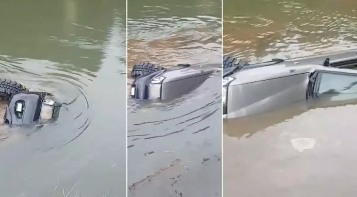 Doi adolescenți au luat maşina familiei şi au căzut cu ea într-un lac din Roșia Montană. Băieţii au reuşit să se salveze