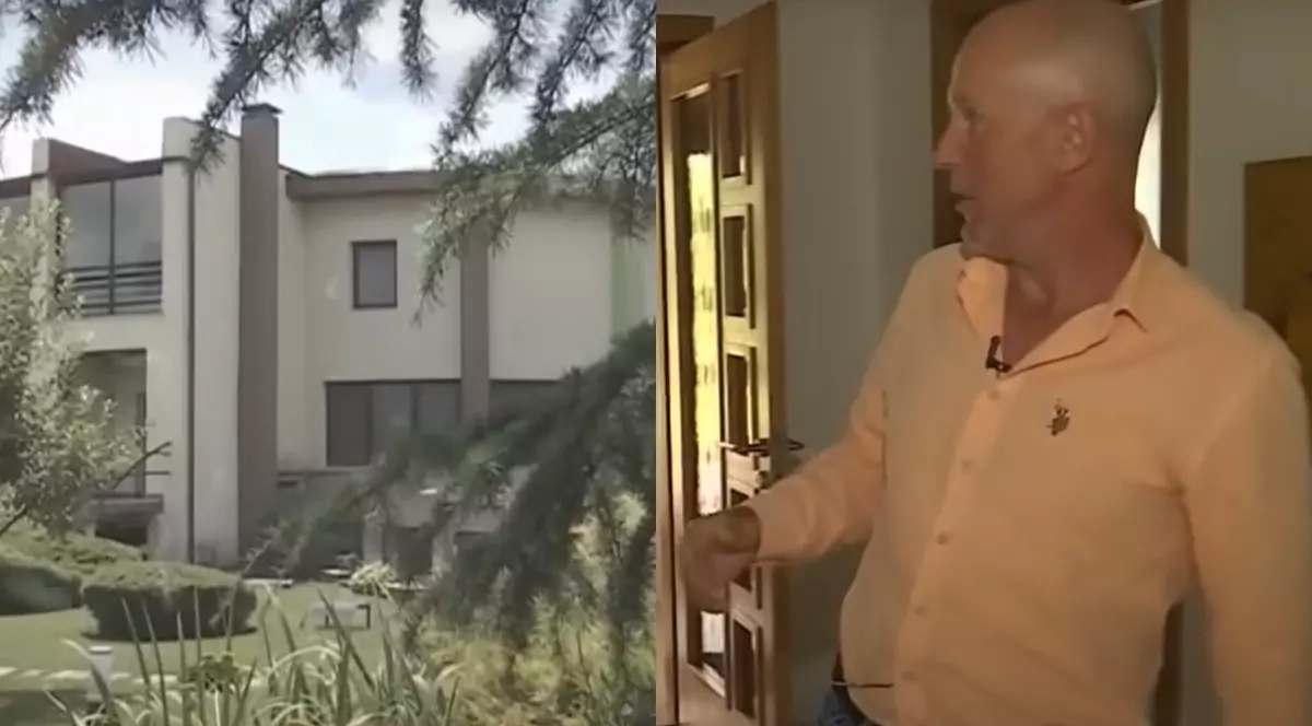 Imagini cu casa în care locuiește Mugur Mihăescu cu soția. Estimată la 800.000 de euro, vila are gazon pe acoperiș