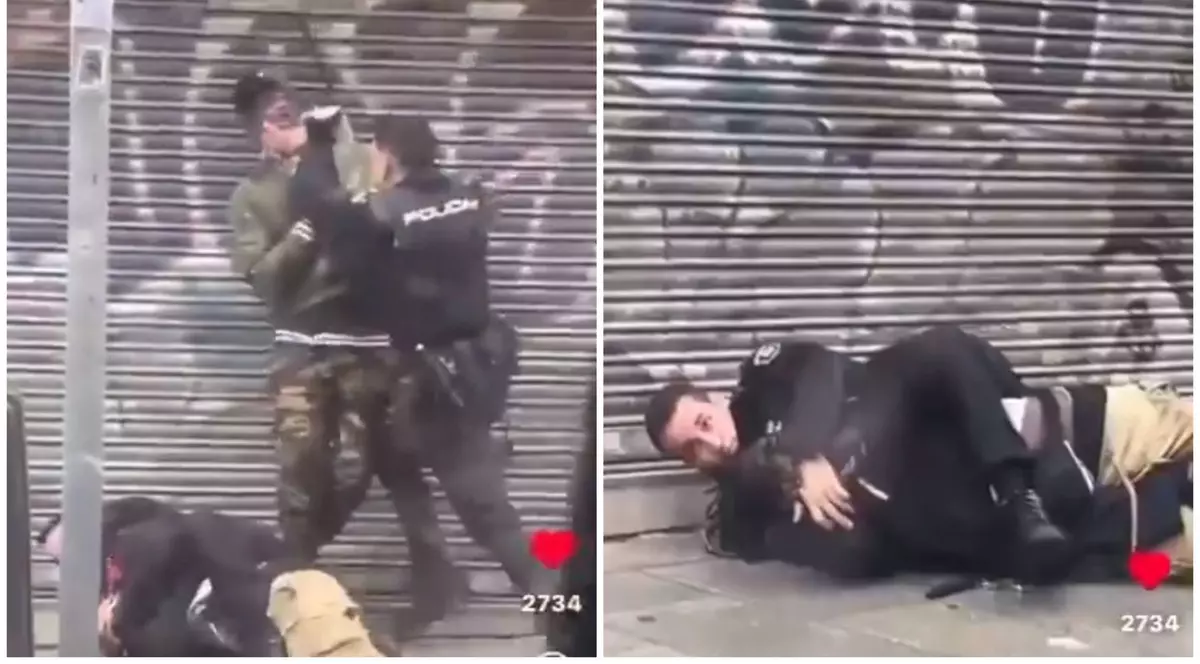 Doi polițiști spanioli, în centrul unui scandal de rasism. Filmați în timp ce agresează doi bărbați de culoare | VIDEO