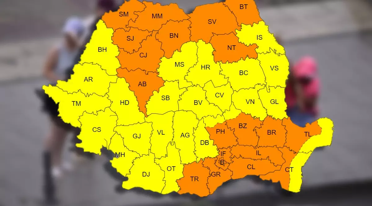 Toată țara, sub alertă meteo. Avertizări cod portocaliu și cod galben, rafale de vânt de peste 120 km/h