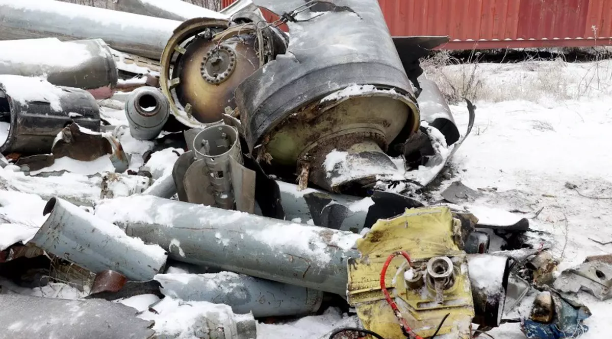 Rămășițe ale unei rachete nord-coreene folosite de ruși în Ucraina Foto UkrInform via Kyivpost