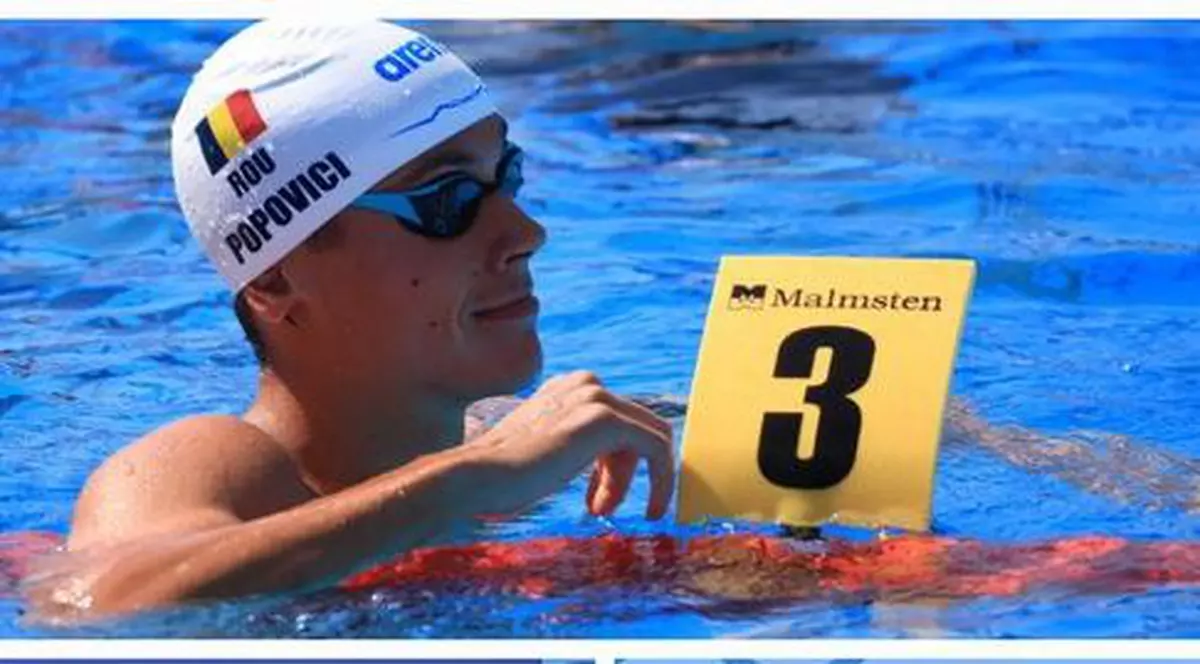 David Popovici, calificat cu primul timp în finala Europenelor de natație de la Belgrad