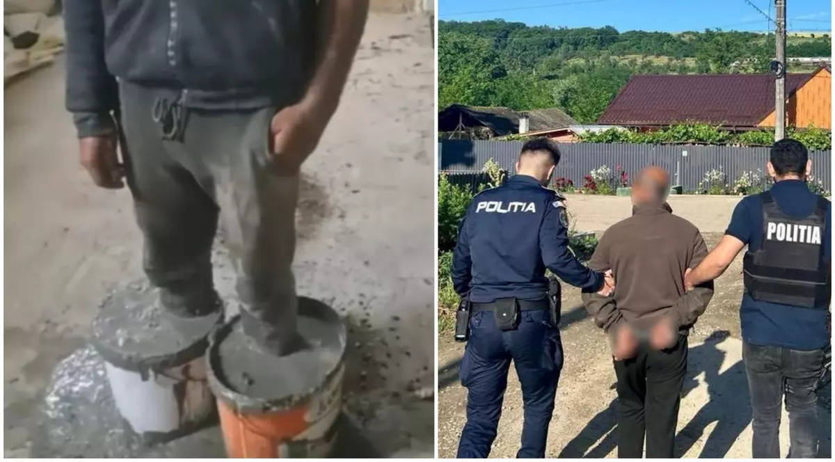 Un cioban din Bacău a fost băgat cu picioarele în găleți cu ciment de patronul unei stâne, nemulţumit de cum erau îngrijite animalele