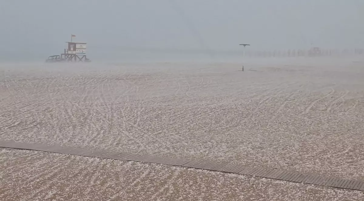 Furtună cu grindină la Eforie. Litoralul s-a aflat sub cod portocaliu de vreme rea | VIDEO