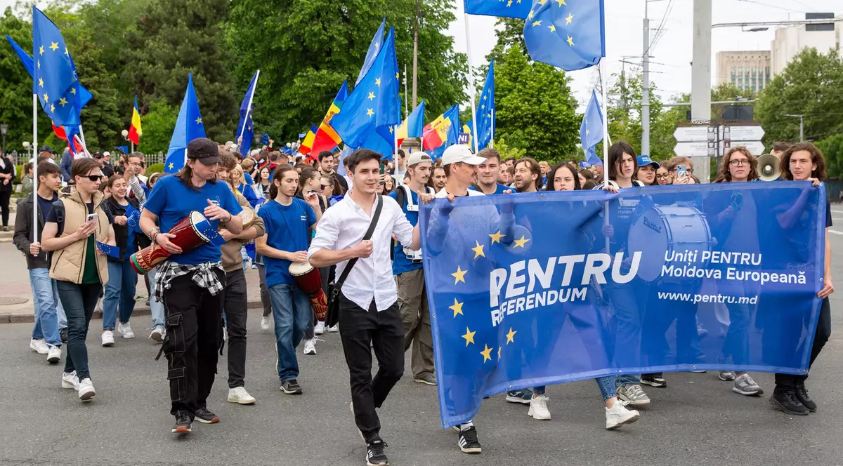 Miting pro-UE la Chișinău Foto: Profimedia