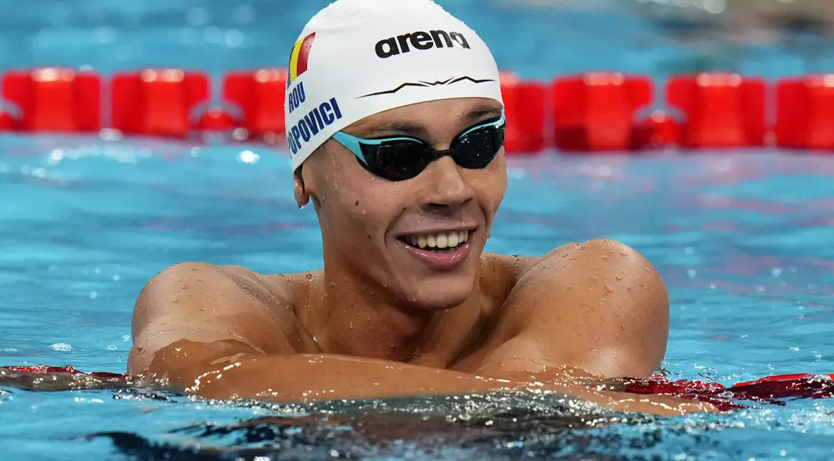David Popovici câștigă bronzul în proba de 100m liber la Jocurile Olimpice Foto Profimedia