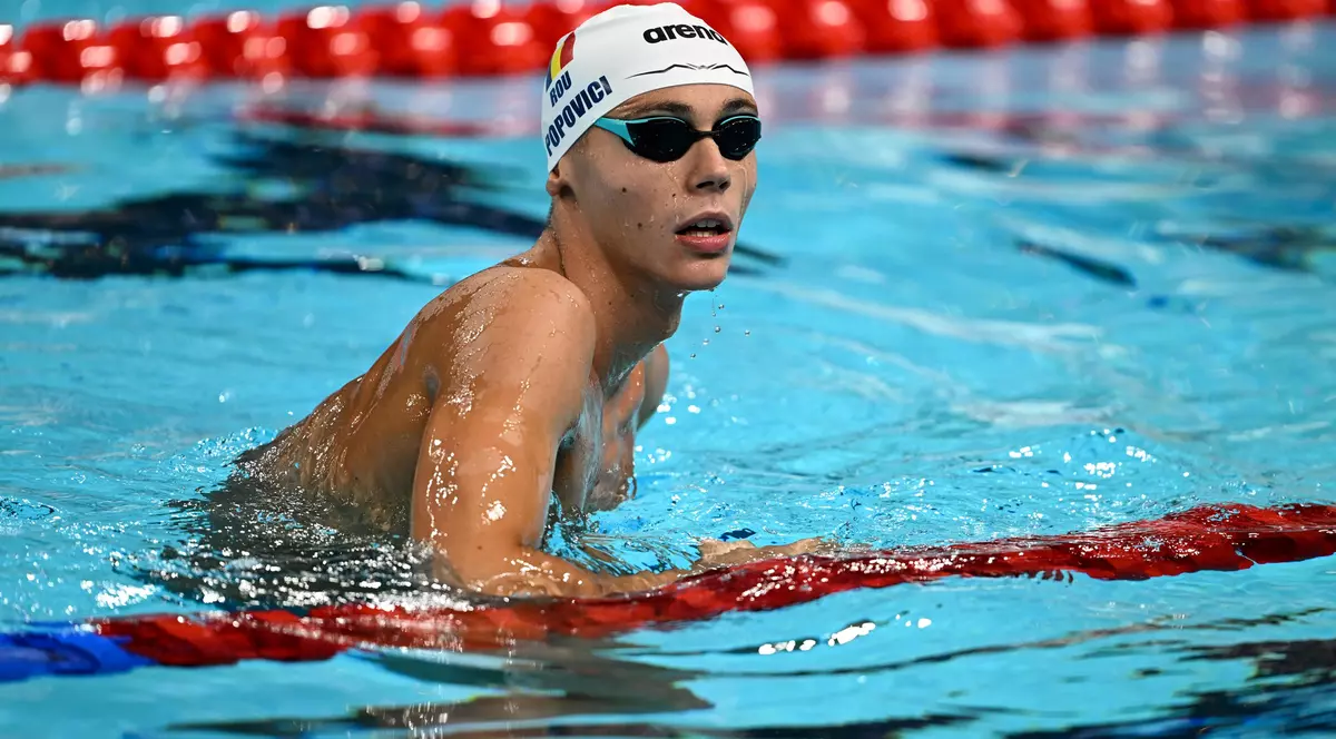 Cursă incredibilă la 100 metri liber, în care s-a spulberat recordul mondial. David Popovici, la o sutime de argintul olimpic și tot una de locul 4!