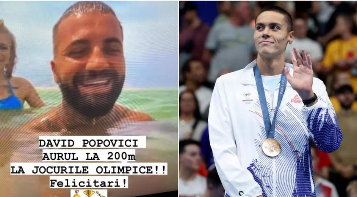 Mesajul lui David Popovici pentru Marcel de la „Insula Iubirii” a făcut furori în mediul virtual. „Am văzut-o și eu pe asta! Ce tare!”