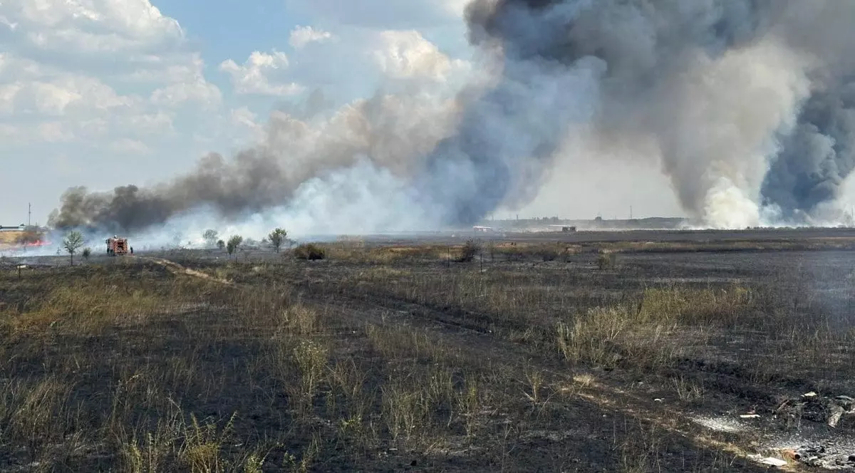 Incendiu de vegetație. Fotografie cu caracter ilustrativ: ISU