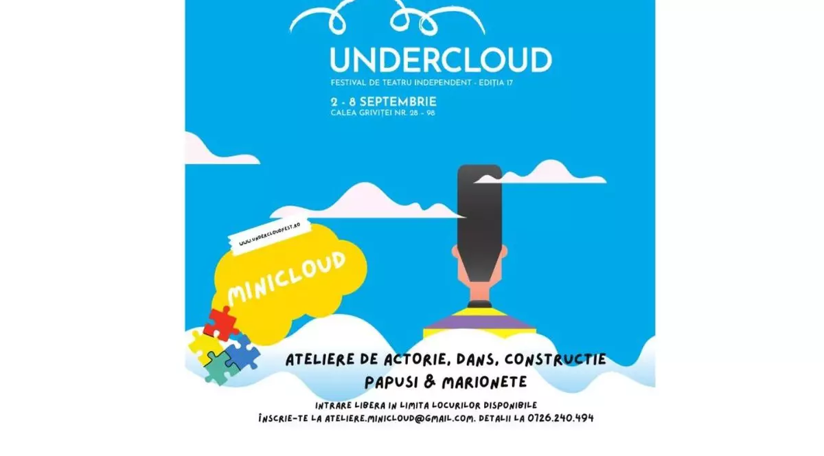 Educație timpurie în domeniul artelor spectacolului la MINICLOUD, în cadrul Festivalului de Teatru Independent UNDERCLOUD 2024