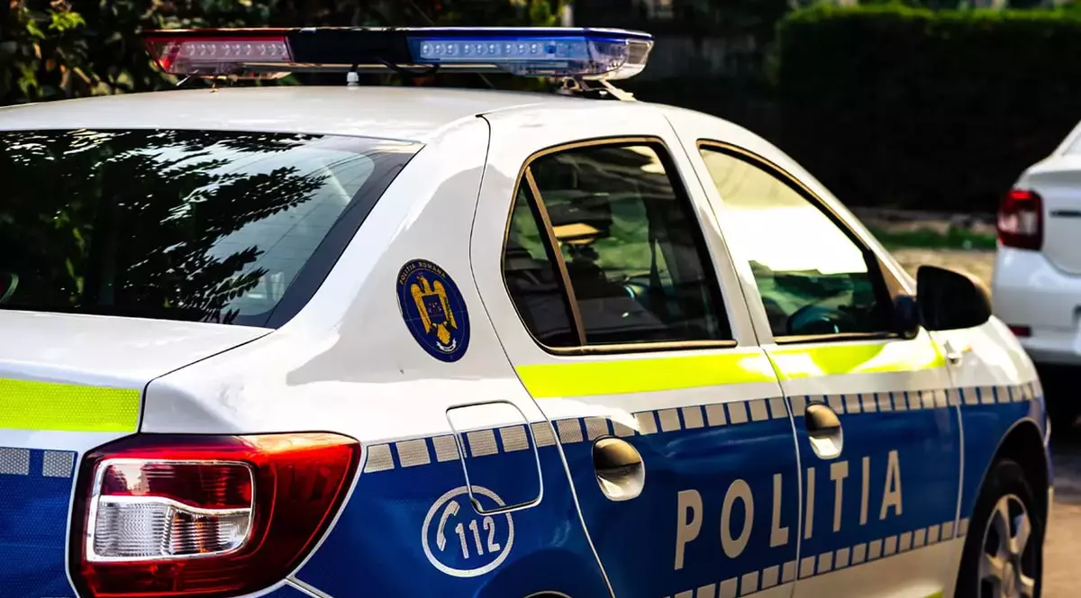 Mașină de poliție. Fotografie cu caracter ilustrativ