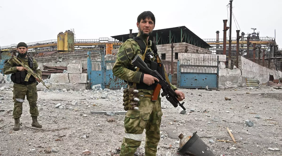 Soldați ceceni implicați în agresiunea militară din Ucraina Foto: Profimedia