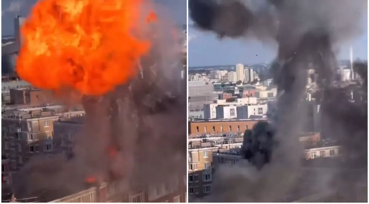 Explozie puternică pe acoperişul unei clădiri cu 10 etaje din Paris. Au explodat mai multe butelii de gaz