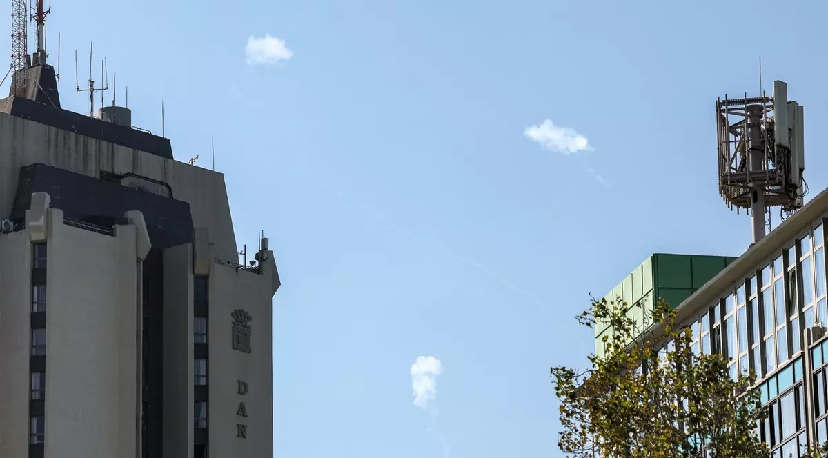 Interceptarea unei rachete trase miercuri din sudul Libanului. Acțiunea a avut loc în zona orașului Haifa Foto: Profimedia