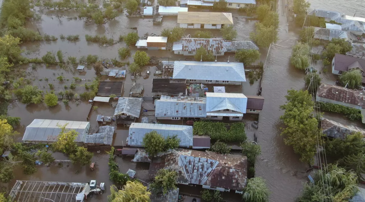 Urmări ale inundatiei din localitatea Slobozia Conachi din Galați, 14 septembrie 2024.