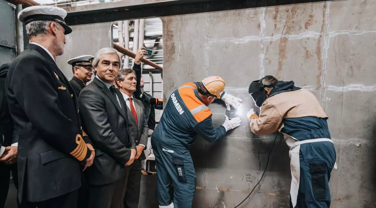 Primul portavion de drone din Europa se construiește la Galați, dar este destinat Marinei militare portugheze | VIDEO