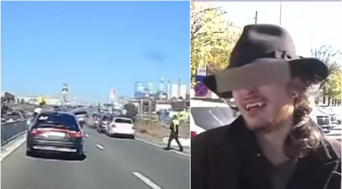 Momentul în care mașina condusă „nepotul lui Dracula” izbește trei autoturisme și elvețianul o ia la fugă. Accidentul, surprins de o cameră de bord | VIDEO