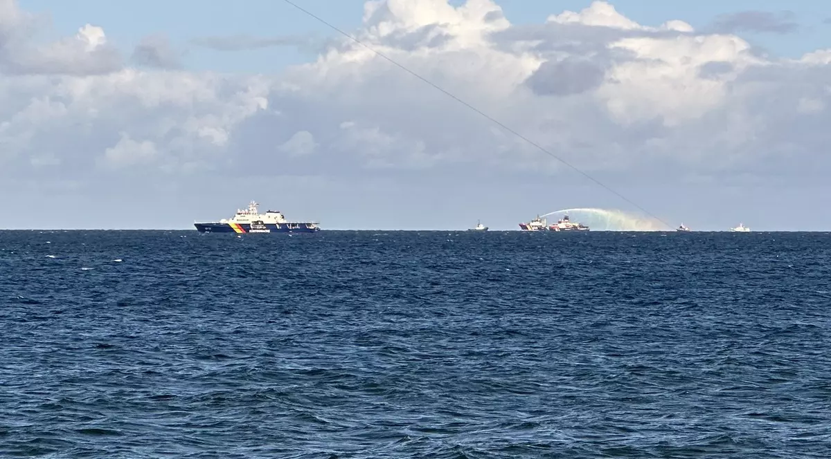 Incendiu la bordul petrolierului Annika Foto: Profimedia