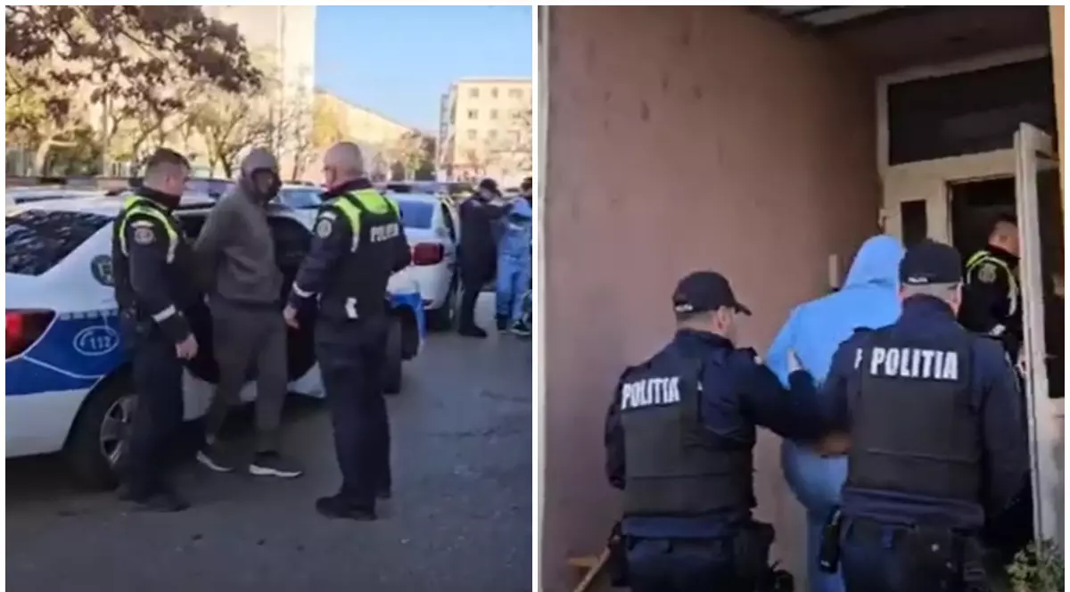 Cei doi hoți care au fost prinși de polițiști, în flagrant