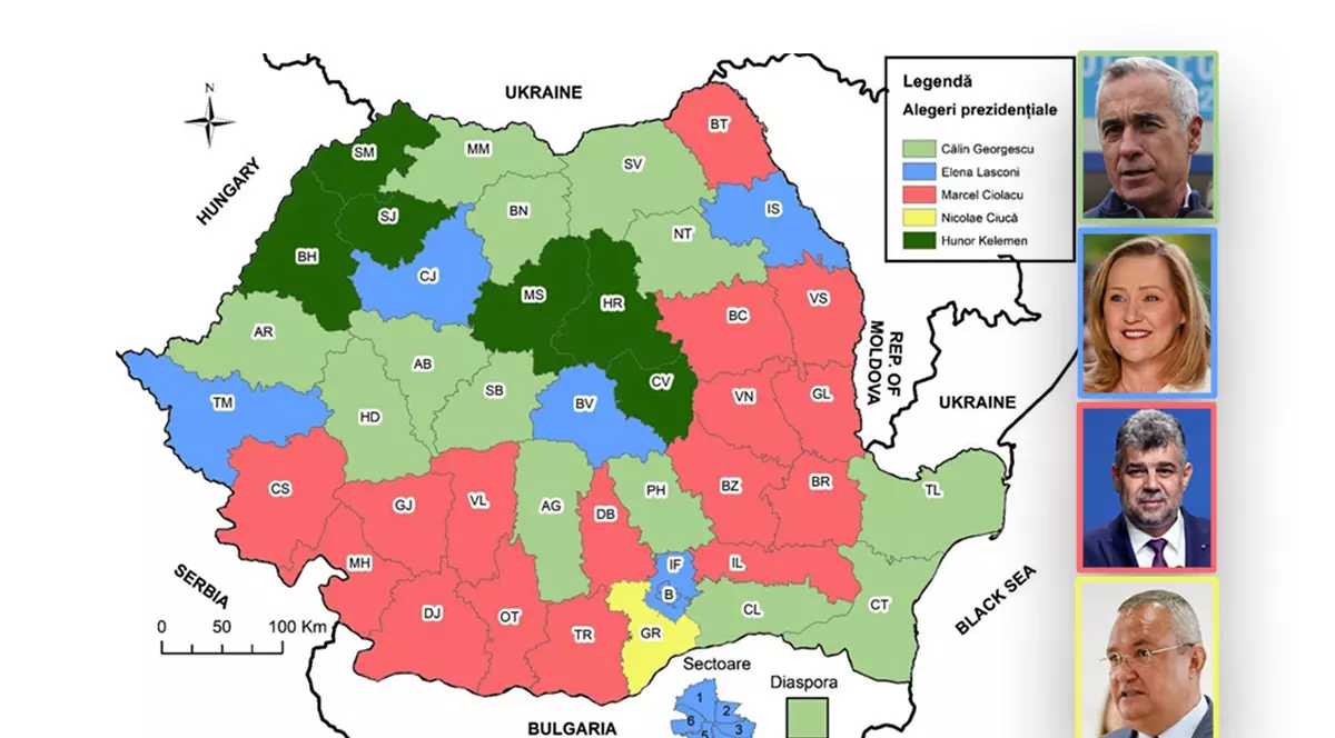 Spațiu și vot: schimbări ale geografiei electorale la alegerile prezidențiale din 2024 – turul I