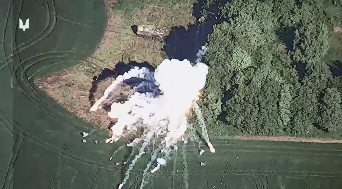 țintă rusă lovită de o rachetă ATACMS