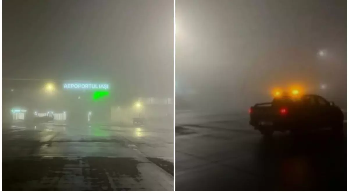 Pe aeroportul din Iași mai multe zboruri au fost anulate din cauza ceței
