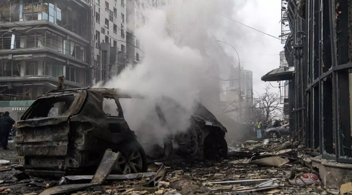 Clădiri din Kiev bombardate de ruși Foto: Profimedia