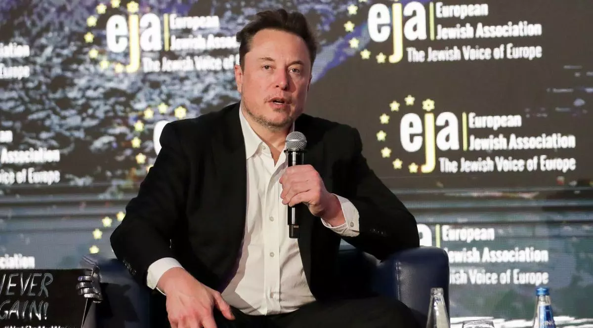 Elon Musk, în timpul unui discurs