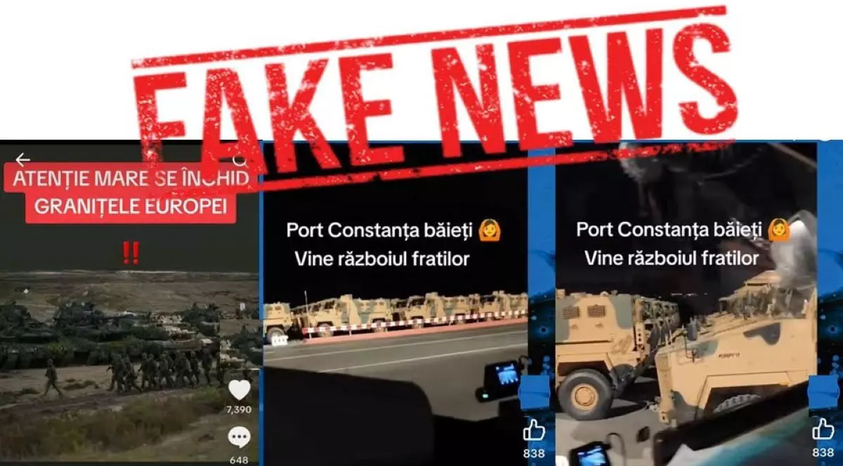 colaj postări tiktok eticheta fake news
