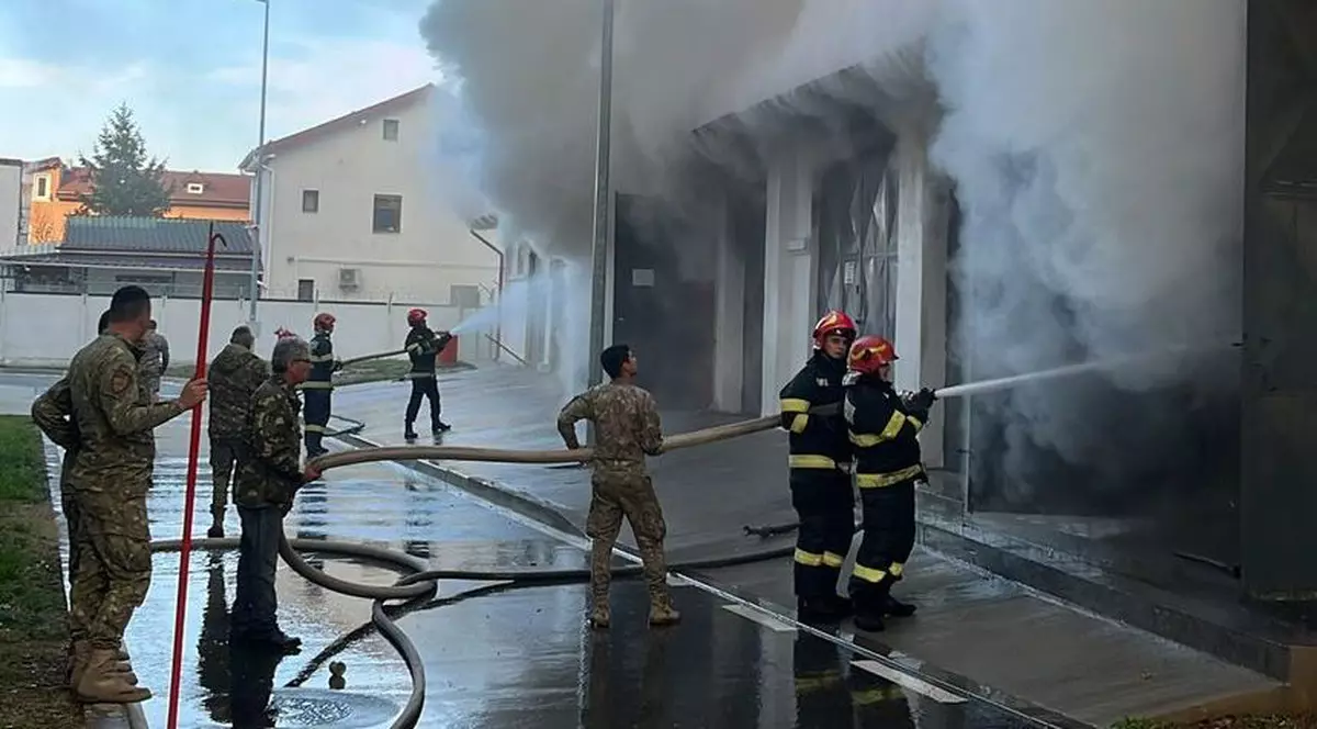 Incendiu în curtea Liceului Militar „Tudor Vladimirescu” din Craiova