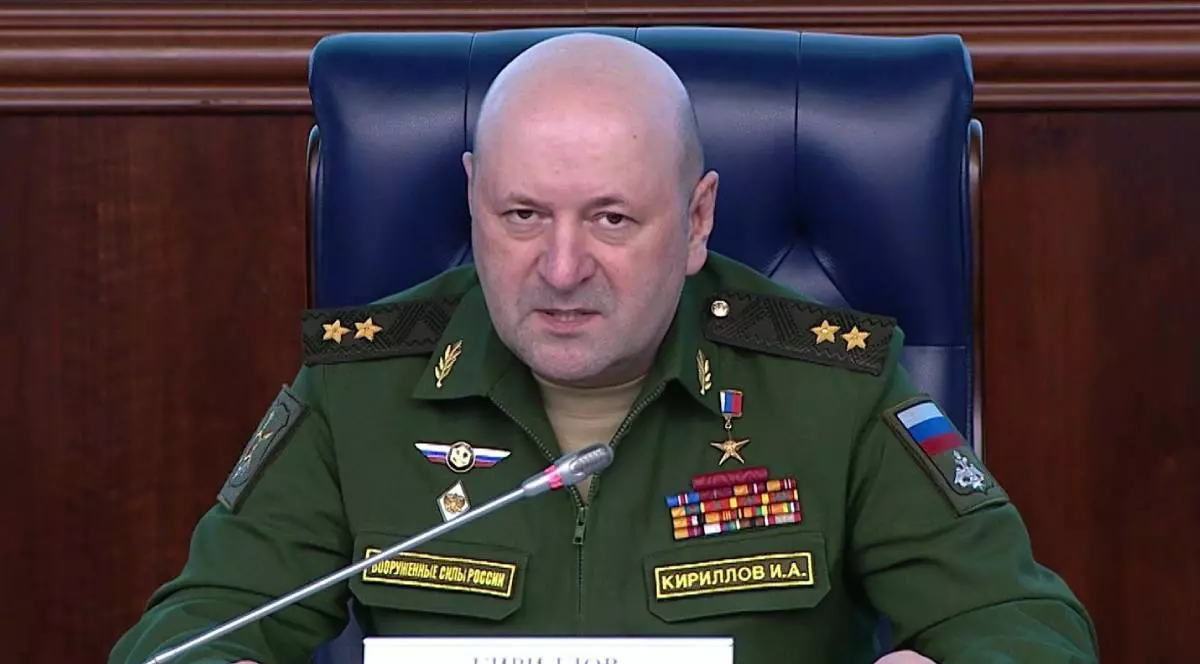 Generalul-locotenent Igor Kirillov in momentul unui discurs