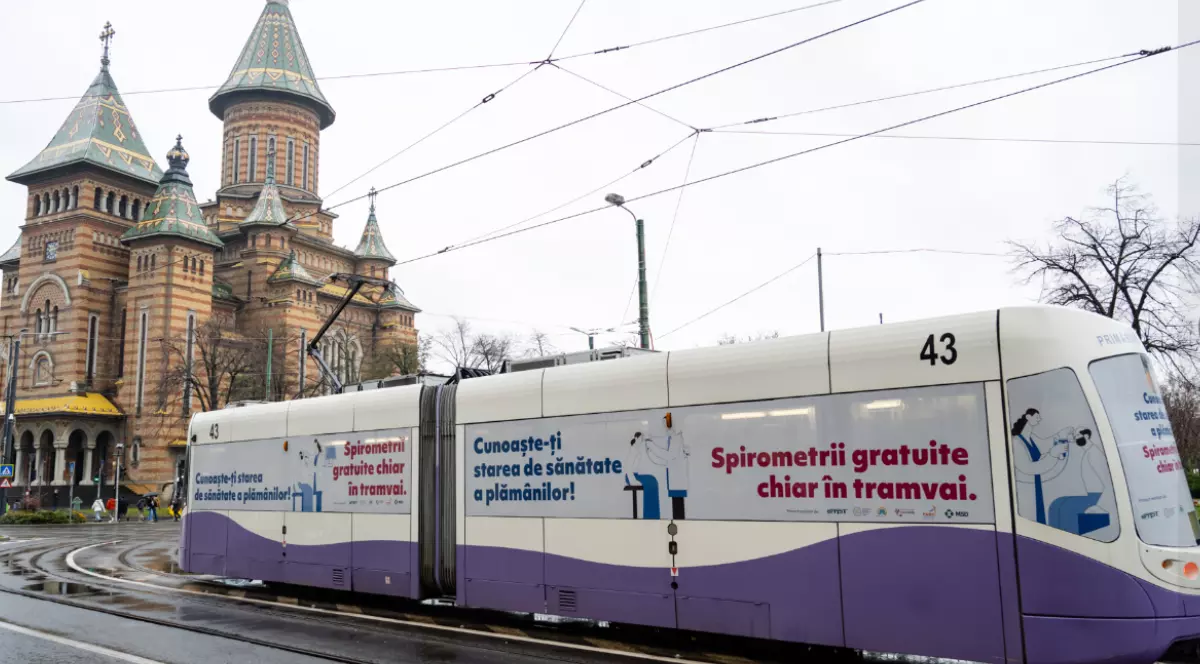 Spirometrii gratuite la Timișoara în tramvaiul dedicat sănătății plămânilor