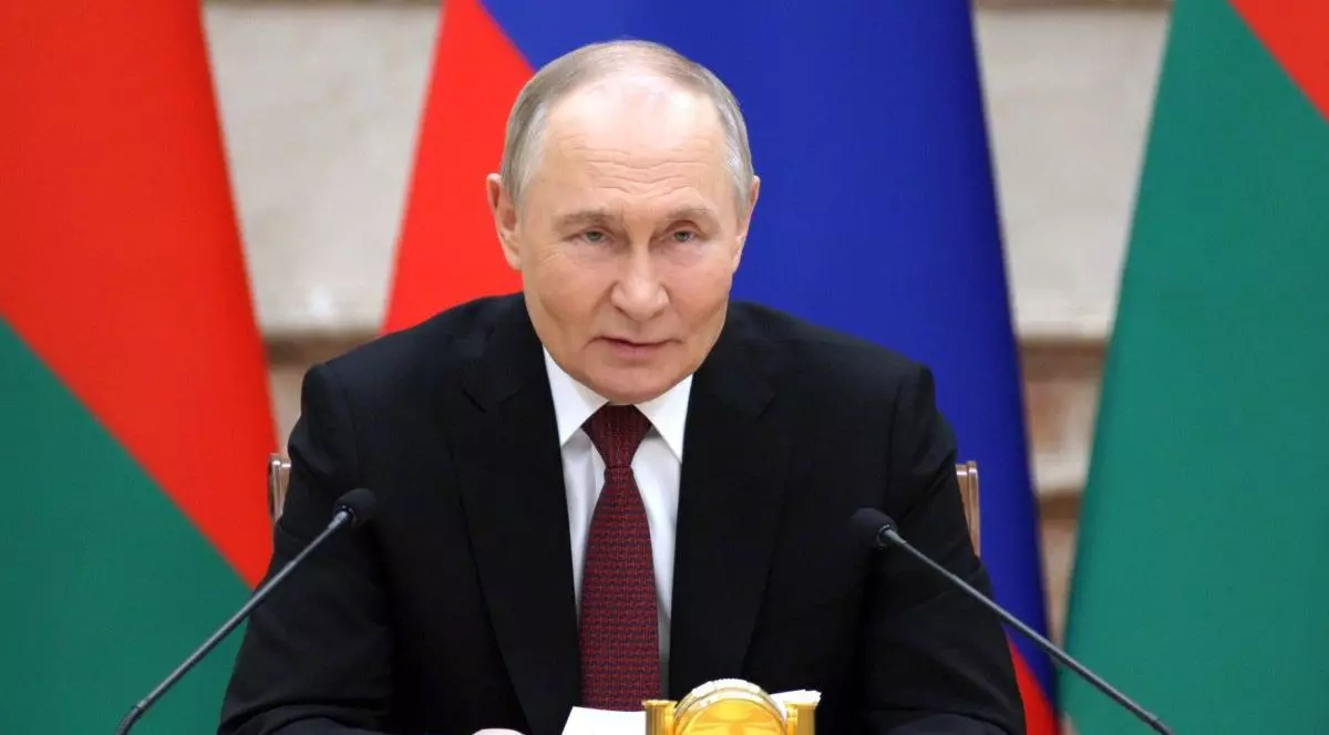 Vladimir Putin, președintele Rusiei, în cadrul unei conferințe de presă